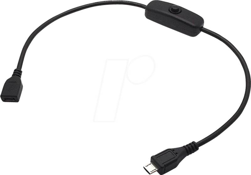 RPI CABLE SW 30 - Raspberry Pi - Kabel mit Schalter, 30 cm, schwarz von FREI