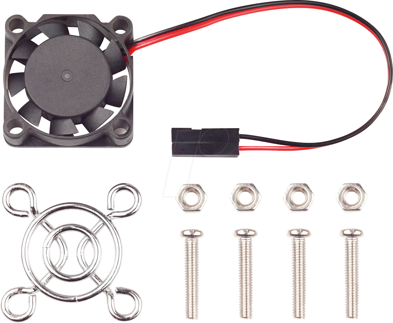 RPI FAN 25X25 LG - Raspberry Pi - Lüfter 25x25x7mm, Dupont, Gitter von FREI