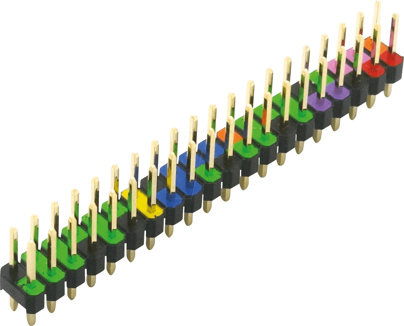 RPI HEADER CG1 - Raspberry Pi - GPIO Header, 40-polig, RM 2,54, farblich kodiert von FREI