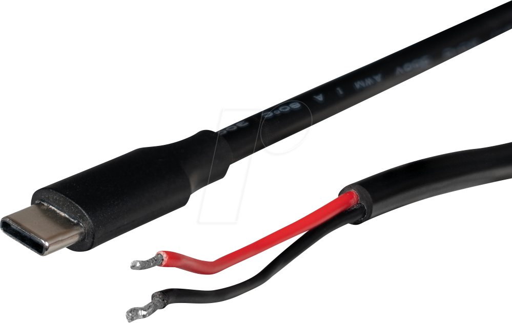 RPI USB-C 100 5A - Raspberry Pi - USB-C auf offene Enden, max. 5 A, 1m von FREI