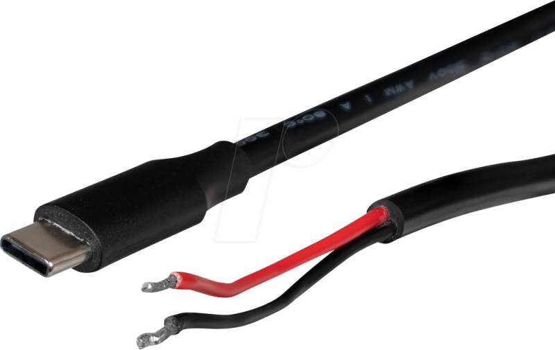 RPI USB-C 100 5A - Raspberry Pi - USB-C auf offene Enden, max. 5 A, 1m von FREI