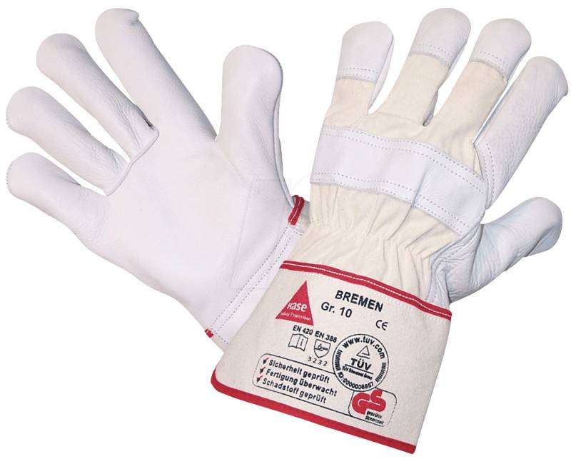 TS SE30-9 - Arbeitshandschuhe, Leder, Gr. 10 von HASE LEDERFABRIK