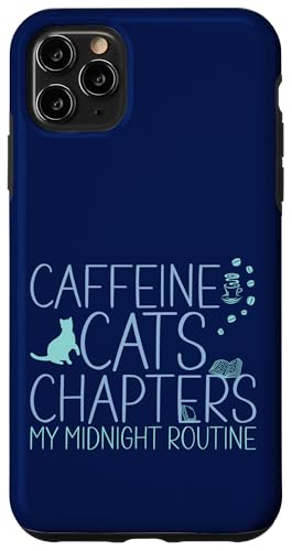Coffein Cats & Chapters My Midnight Routine Night Cat Owl Hülle für iPhone 11 Pro Max Coffein Cats & Chapters My Midnight Routine Night Cat Owl Hülle für iPhone 11 Pro Max von FRESAN Cozy Bookworm Cat Owner Coffee Book Lovers