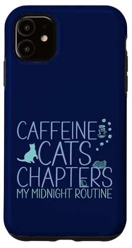 Coffein Cats & Chapters My Midnight Routine Night Cat Owl Hülle für iPhone 11 Coffein Cats & Chapters My Midnight Routine Night Cat Owl Hülle für iPhone 11 von FRESAN Cozy Bookworm Cat Owner Coffee Book Lovers