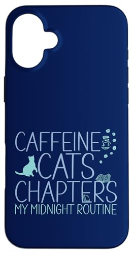Coffein Cats & Chapters My Midnight Routine Night Cat Owl Hülle für iPhone 16 Plus Coffein Cats & Chapters My Midnight Routine Night Cat Owl Hülle für iPhone 16 Plus von FRESAN Cozy Bookworm Cat Owner Coffee Book Lovers