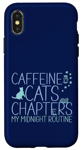 Coffein Cats & Chapters My Midnight Routine Night Cat Owl Hülle für iPhone X/XS Coffein Cats & Chapters My Midnight Routine Night Cat Owl Hülle für iPhone X/XS von FRESAN Cozy Bookworm Cat Owner Coffee Book Lovers