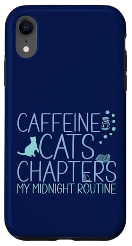 Coffein Cats & Chapters My Midnight Routine Night Cat Owl Hülle für iPhone XR Coffein Cats & Chapters My Midnight Routine Night Cat Owl Hülle für iPhone XR von FRESAN Cozy Bookworm Cat Owner Coffee Book Lovers