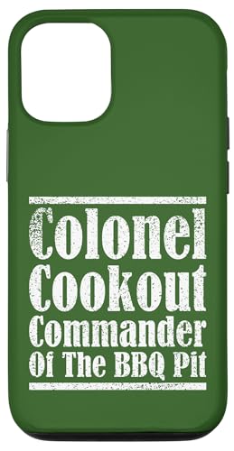 Colonel Cookout, Kommandant von The BBQ Pit, Barbecue Smoker Hülle für iPhone 12/12 Pro von FRESAN Funny Grill Master Dad BBQ Father's Day