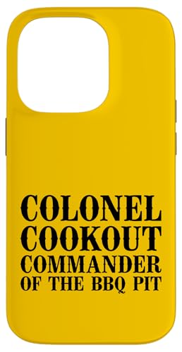Colonel Cookout, Kommandant von The BBQ Pit, Barbecue Smoker Hülle für iPhone 14 Pro Colonel Cookout, Kommandant von The BBQ Pit, Barbecue Smoker Hülle für iPhone 14 Pro von FRESAN Funny Grill Master Dad BBQ Father's Day