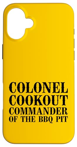 Colonel Cookout, Kommandant von The BBQ Pit, Barbecue Smoker Hülle für iPhone 16 Plus Colonel Cookout, Kommandant von The BBQ Pit, Barbecue Smoker Hülle für iPhone 16 Plus von FRESAN Funny Grill Master Dad BBQ Father's Day