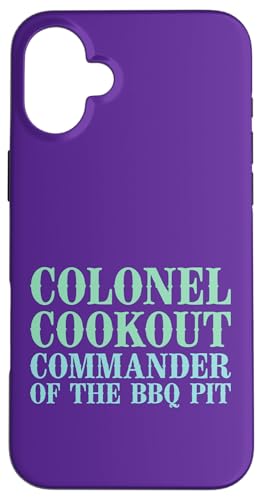 Colonel Cookout, Kommandant von The BBQ Pit, Barbecue Smoker Hülle für iPhone 16 Plus Colonel Cookout, Kommandant von The BBQ Pit, Barbecue Smoker Hülle für iPhone 16 Plus von FRESAN Funny Grill Master Dad BBQ Father's Day
