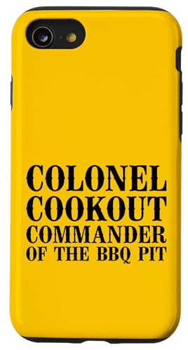 Colonel Cookout, Kommandant von The BBQ Pit, Barbecue Smoker Hülle für iPhone SE (2020) / 7 / 8 von FRESAN Funny Grill Master Dad BBQ Father's Day