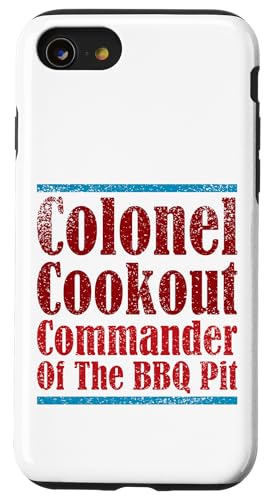 Colonel Cookout, Kommandant von The BBQ Pit, Barbecue Smoker Hülle für iPhone SE (2020) / 7 / 8 von FRESAN Funny Grill Master Dad BBQ Father's Day