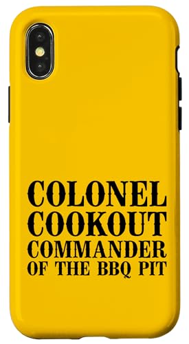 Colonel Cookout, Kommandant von The BBQ Pit, Barbecue Smoker Hülle für iPhone X/XS Colonel Cookout, Kommandant von The BBQ Pit, Barbecue Smoker Hülle für iPhone X/XS von FRESAN Funny Grill Master Dad BBQ Father's Day