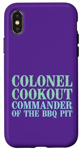 Colonel Cookout, Kommandant von The BBQ Pit, Barbecue Smoker Hülle für iPhone X/XS Colonel Cookout, Kommandant von The BBQ Pit, Barbecue Smoker Hülle für iPhone X/XS von FRESAN Funny Grill Master Dad BBQ Father's Day