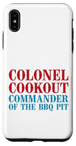 Colonel Cookout, Kommandant von The BBQ Pit, Barbecue Smoker Hülle für iPhone XS Max Colonel Cookout, Kommandant von The BBQ Pit, Barbecue Smoker Hülle für iPhone XS Max von FRESAN Funny Grill Master Dad BBQ Father's Day