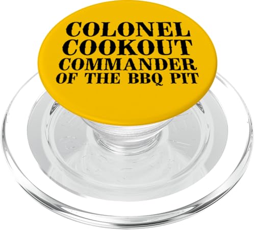 Colonel Cookout, Kommandant von The BBQ Pit, Barbecue Smoker PopSockets PopGrip für MagSafe Colonel Cookout, Kommandant von The BBQ Pit, Barbecue Smoker PopSockets PopGrip für MagSafe von FRESAN Funny Grill Master Dad BBQ Father's Day