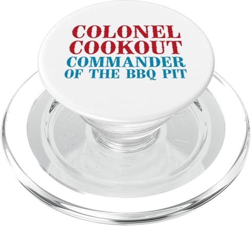 Colonel Cookout, Kommandant von The BBQ Pit, Barbecue Smoker PopSockets PopGrip für MagSafe Colonel Cookout, Kommandant von The BBQ Pit, Barbecue Smoker PopSockets PopGrip für MagSafe von FRESAN Funny Grill Master Dad BBQ Father's Day