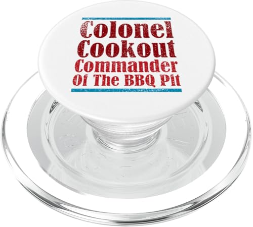 Colonel Cookout, Kommandant von The BBQ Pit, Barbecue Smoker PopSockets PopGrip für MagSafe Colonel Cookout, Kommandant von The BBQ Pit, Barbecue Smoker PopSockets PopGrip für MagSafe von FRESAN Funny Grill Master Dad BBQ Father's Day