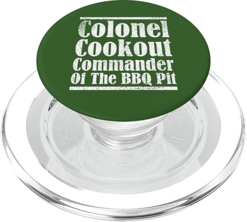 Colonel Cookout, Kommandant von The BBQ Pit, Barbecue Smoker PopSockets PopGrip für MagSafe Colonel Cookout, Kommandant von The BBQ Pit, Barbecue Smoker PopSockets PopGrip für MagSafe von FRESAN Funny Grill Master Dad BBQ Father's Day
