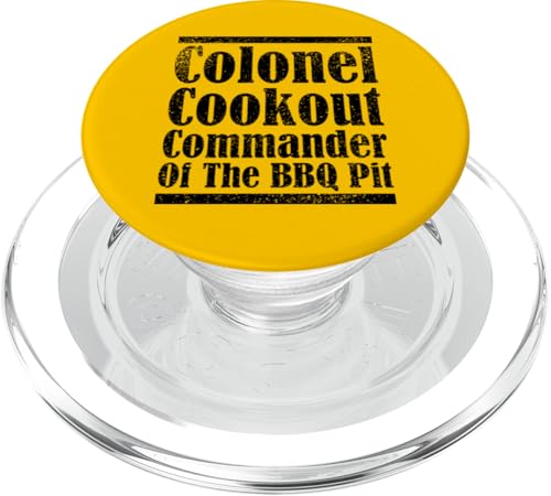 Colonel Cookout, Kommandant von The BBQ Pit, Barbecue Smoker PopSockets PopGrip für MagSafe Colonel Cookout, Kommandant von The BBQ Pit, Barbecue Smoker PopSockets PopGrip für MagSafe von FRESAN Funny Grill Master Dad BBQ Father's Day