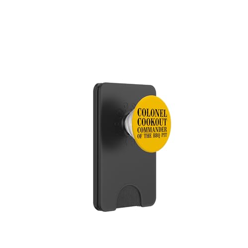Colonel Cookout, Kommandant von The BBQ Pit, Barbecue Smoker PopSockets PopWallet für MagSafe Colonel Cookout, Kommandant von The BBQ Pit, Barbecue Smoker PopSockets PopWallet für MagSafe von FRESAN Funny Grill Master Dad BBQ Father's Day