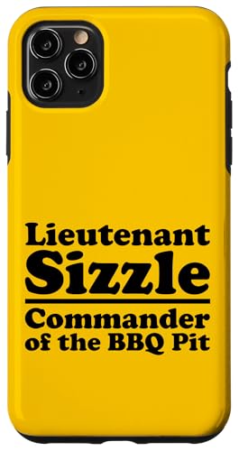 Lieutenant Sizzle, Kommandant des BBQ Pit Grill, Meat Daddy Hülle für iPhone 11 Pro Max von FRESAN Funny Grilling Master Dad BBQ Father's Day