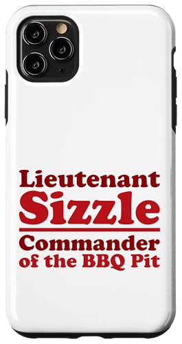 Lieutenant Sizzle, Kommandant des BBQ Pit Grill, Meat Daddy Hülle für iPhone 11 Pro Max von FRESAN Funny Grilling Master Dad BBQ Father's Day