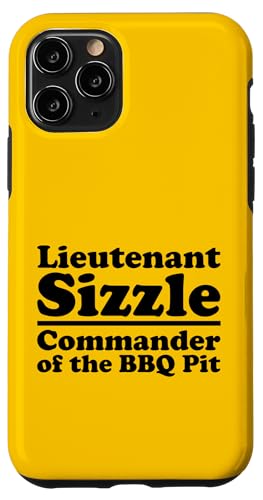 Lieutenant Sizzle, Kommandant des BBQ Pit Grill, Meat Daddy Hülle für iPhone 11 Pro von FRESAN Funny Grilling Master Dad BBQ Father's Day