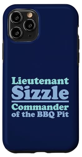 Lieutenant Sizzle, Kommandant des BBQ Pit Grill, Meat Daddy Hülle für iPhone 11 Pro von FRESAN Funny Grilling Master Dad BBQ Father's Day