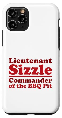 Lieutenant Sizzle, Kommandant des BBQ Pit Grill, Meat Daddy Hülle für iPhone 11 Pro von FRESAN Funny Grilling Master Dad BBQ Father's Day