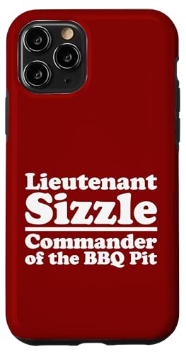 Lieutenant Sizzle, Kommandant des BBQ Pit Grill, Meat Daddy Hülle für iPhone 11 Pro von FRESAN Funny Grilling Master Dad BBQ Father's Day
