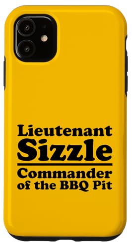Lieutenant Sizzle, Kommandant des BBQ Pit Grill, Meat Daddy Hülle für iPhone 11 von FRESAN Funny Grilling Master Dad BBQ Father's Day