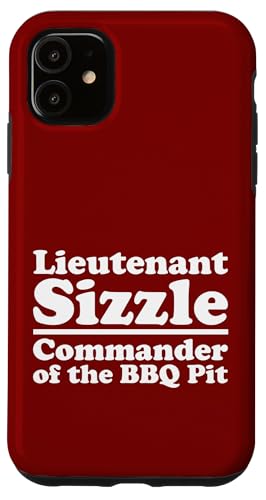 Lieutenant Sizzle, Kommandant des BBQ Pit Grill, Meat Daddy Hülle für iPhone 11 von FRESAN Funny Grilling Master Dad BBQ Father's Day