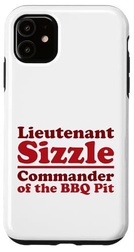 Lieutenant Sizzle, Kommandant des BBQ Pit Grill, Meat Daddy Hülle für iPhone 11 von FRESAN Funny Grilling Master Dad BBQ Father's Day