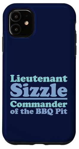 Lieutenant Sizzle, Kommandant des BBQ Pit Grill, Meat Daddy Hülle für iPhone 11 von FRESAN Funny Grilling Master Dad BBQ Father's Day