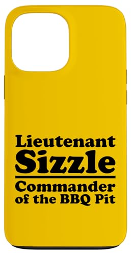 Lieutenant Sizzle, Kommandant des BBQ Pit Grill, Meat Daddy Hülle für iPhone 13 Pro Max von FRESAN Funny Grilling Master Dad BBQ Father's Day