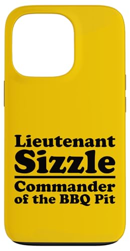 Lieutenant Sizzle, Kommandant des BBQ Pit Grill, Meat Daddy Hülle für iPhone 13 Pro von FRESAN Funny Grilling Master Dad BBQ Father's Day