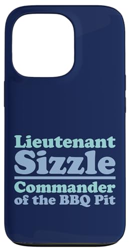 Lieutenant Sizzle, Kommandant des BBQ Pit Grill, Meat Daddy Hülle für iPhone 13 Pro von FRESAN Funny Grilling Master Dad BBQ Father's Day