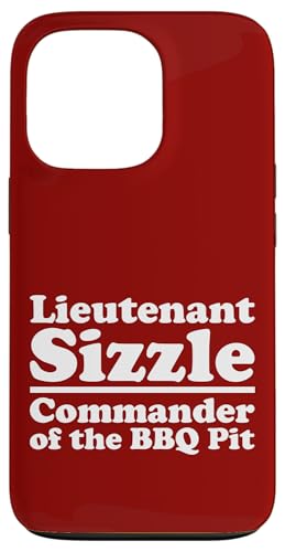 Lieutenant Sizzle, Kommandant des BBQ Pit Grill, Meat Daddy Hülle für iPhone 13 Pro von FRESAN Funny Grilling Master Dad BBQ Father's Day