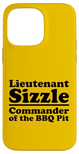 Lieutenant Sizzle, Kommandant des BBQ Pit Grill, Meat Daddy Hülle für iPhone 14 Pro Max von FRESAN Funny Grilling Master Dad BBQ Father's Day