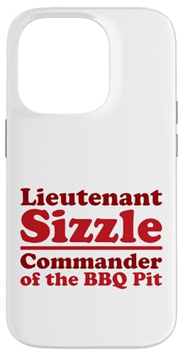 Lieutenant Sizzle, Kommandant des BBQ Pit Grill, Meat Daddy Hülle für iPhone 14 Pro von FRESAN Funny Grilling Master Dad BBQ Father's Day