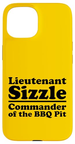 Lieutenant Sizzle, Kommandant des BBQ Pit Grill, Meat Daddy Hülle für iPhone 15 von FRESAN Funny Grilling Master Dad BBQ Father's Day