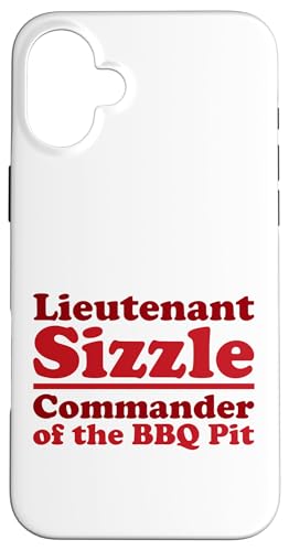 Lieutenant Sizzle, Kommandant des BBQ Pit Grill, Meat Daddy Hülle für iPhone 16 Plus von FRESAN Funny Grilling Master Dad BBQ Father's Day
