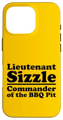 Lieutenant Sizzle, Kommandant des BBQ Pit Grill, Meat Daddy Hülle für iPhone 16 Pro von FRESAN Funny Grilling Master Dad BBQ Father's Day