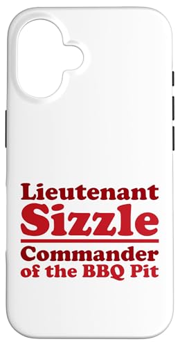 Lieutenant Sizzle, Kommandant des BBQ Pit Grill, Meat Daddy Hülle für iPhone 16 von FRESAN Funny Grilling Master Dad BBQ Father's Day