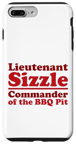 Lieutenant Sizzle, Kommandant des BBQ Pit Grill, Meat Daddy Hülle für iPhone 7 Plus/8 Plus von FRESAN Funny Grilling Master Dad BBQ Father's Day