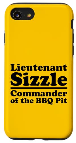 Lieutenant Sizzle, Kommandant des BBQ Pit Grill, Meat Daddy Hülle für iPhone SE (2020) / 7 / 8 von FRESAN Funny Grilling Master Dad BBQ Father's Day