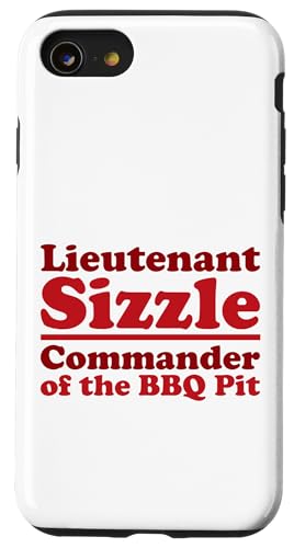 Lieutenant Sizzle, Kommandant des BBQ Pit Grill, Meat Daddy Hülle für iPhone SE (2020) / 7 / 8 von FRESAN Funny Grilling Master Dad BBQ Father's Day