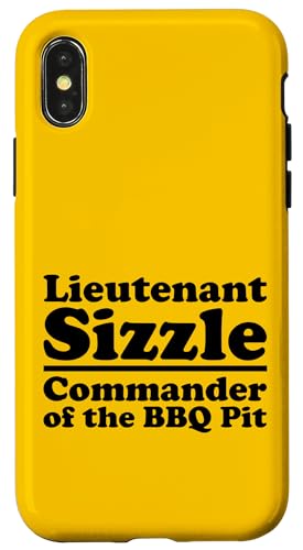 Lieutenant Sizzle, Kommandant des BBQ Pit Grill, Meat Daddy Hülle für iPhone X/XS von FRESAN Funny Grilling Master Dad BBQ Father's Day